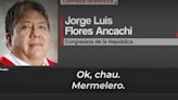 Congresista Jorge Flores Ancachi vuelve a insultar a periodista ante cuestionamientos por contratos de los amigos de su hija