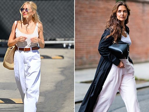 No wonder Sienna Miller and Katie Holmes love them, white trousers are the ideal summer staple