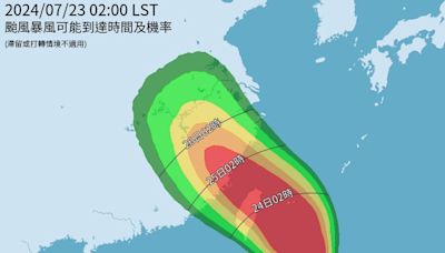 颱風假機率又升高？凱米持續增強「5縣市暴風圈侵襲率飆99%」