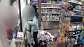 Watch: Machete-wielding robbers trapped inside shop by hero shopkeeper and customers