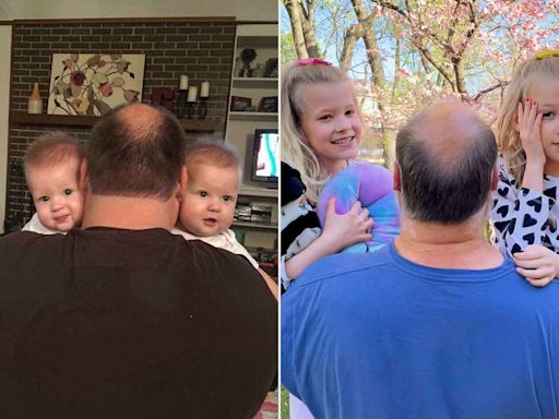 Dad Takes Same Sweet Snap with Twins for 8 Years Running: ‘Growing Older Together’