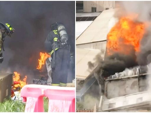 Incendio descontrolado en bodega de artículos chinos cerca de Barrio Meiggs: Intentan aislar vehículos y evacúan liceos