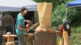 Natural artists breaking out the chainsaws at wood carving competition in Russellville