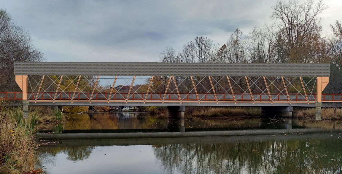 Geist Greenway open, awaits historic covered bridge