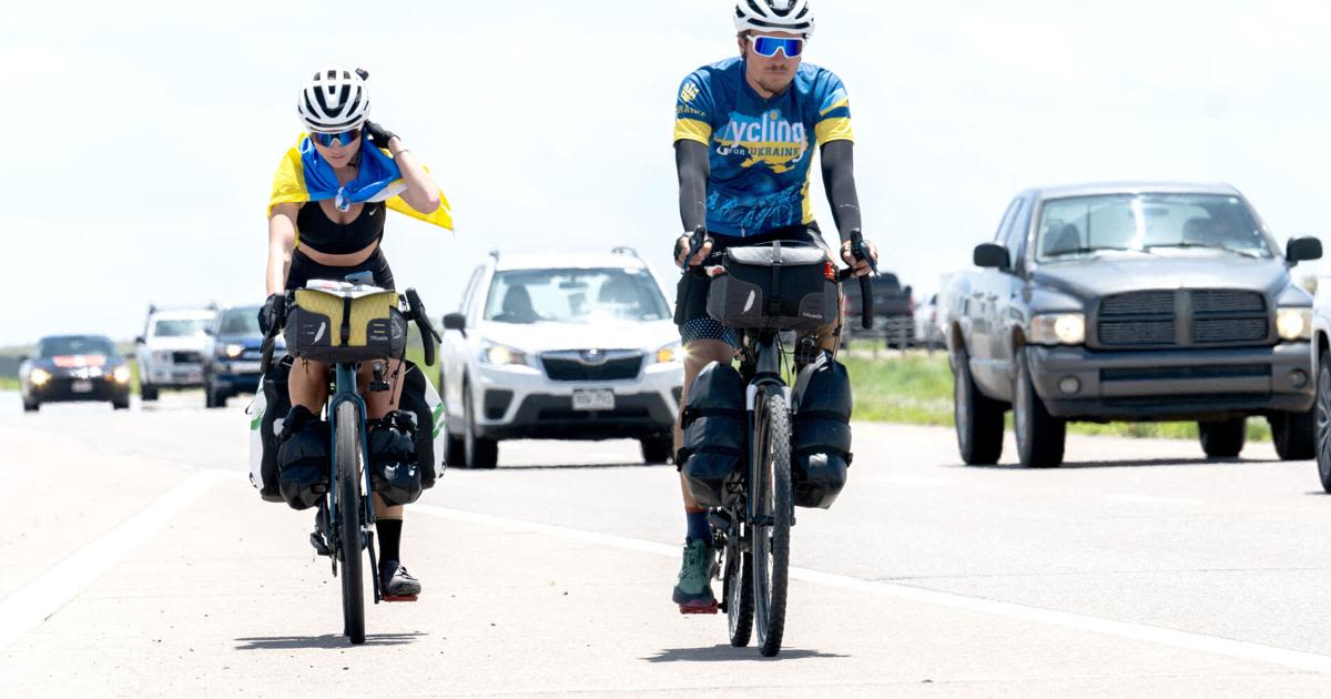 Ukrainian cyclists stop in Colorado Springs on coast-to-coast fundraising trip