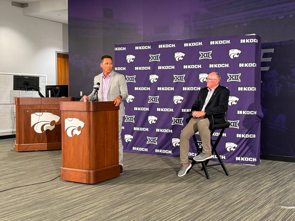 Kansas State’s new track and field/cross country coach has a big fan in Klieman