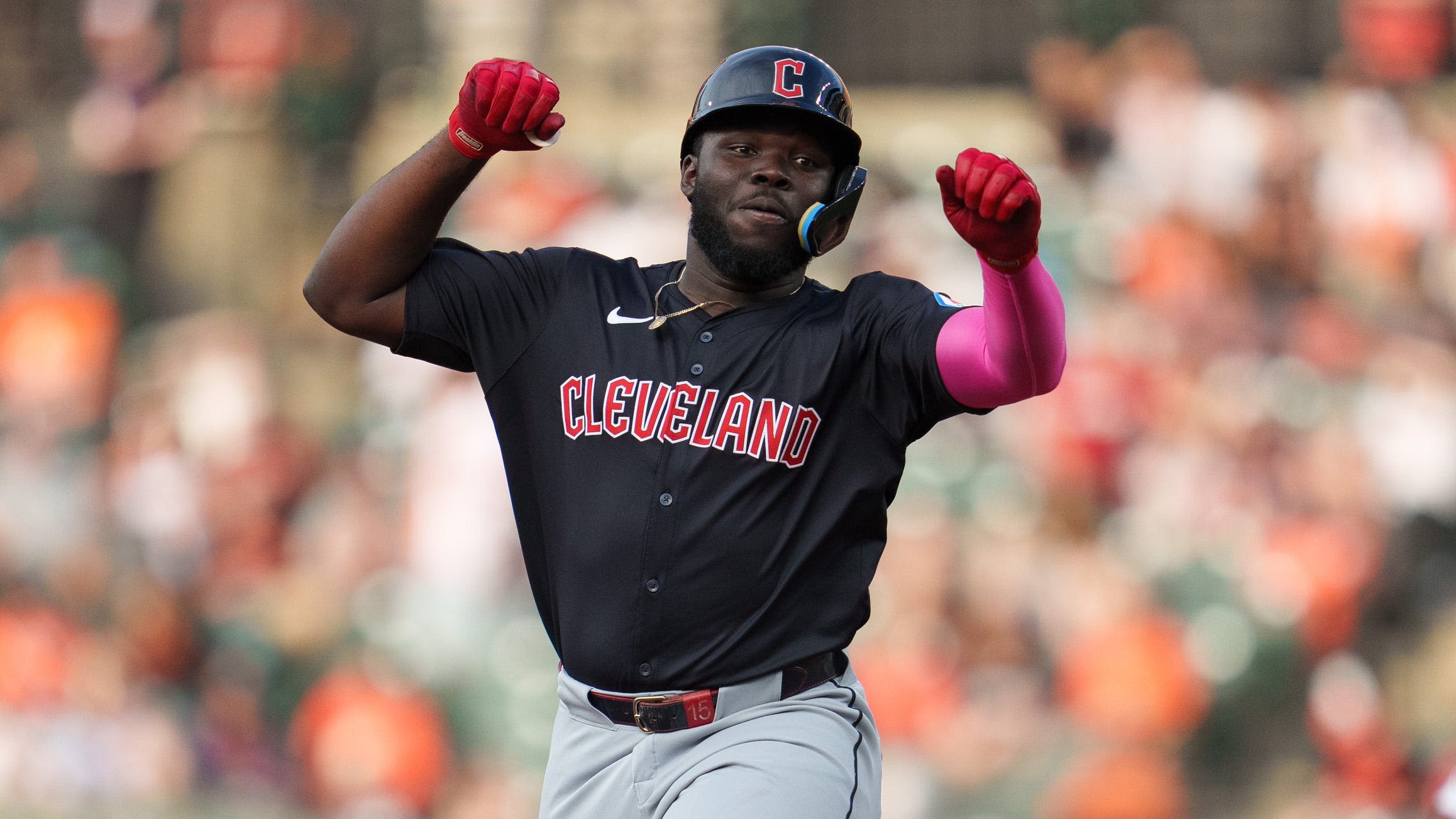 Guardians prospect homers in first MLB at-bat - and his former teammates go wild