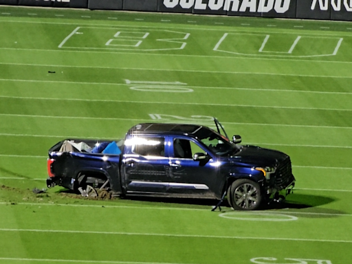 Hit-and-run driver smashes through Folsom Field gate, pickup winds up on Colorado Buffaloes football field