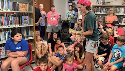 Barn Hill's animal ambassadors stop by the library