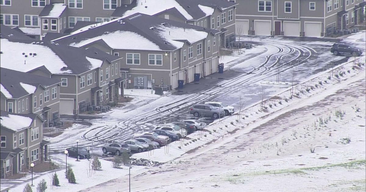 Hail looks like snow in Denver metro area