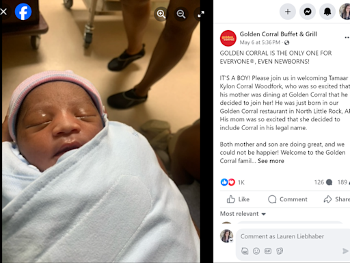 Woman dining at Golden Corral unexpectedly gives birth at restaurant. ‘It’s a boy!’