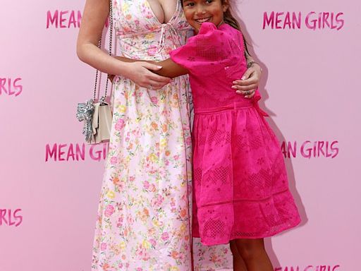 Helen Flanagan and daughter Matilda sweetly hug at Mean Girls premiere