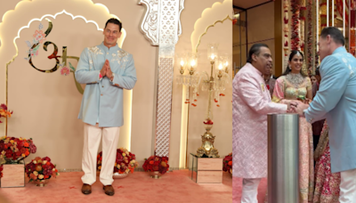 Anant-Radhika Wedding: John Cena Rocks Blue Sherwani, Shakes Hand With Mukesh Ambani. Fans Go 'Bro Looks So Good'