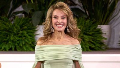 Susan Lucci, 77, Commands Catwalk in Glam Green Gown at Dennis Basso's New York Fashion Week Show