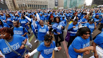 Dancers show off another Detroit original at NFL draft: The Tamia Hustle