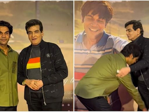 WATCH: Rajkummar Rao seeks blessings from Jeetendra, touches his feet at Srikanth success bash