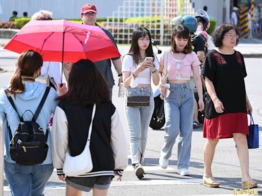 各地高溫上看34度 中部以北注意午後雷陣雨