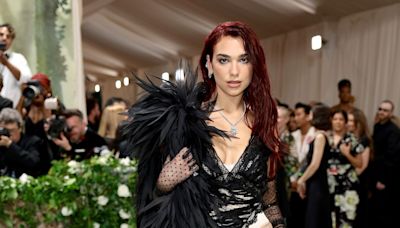 Dua Lipa's Sheer Met Gala Skirt Had the Most Dramatic Hip Cutouts