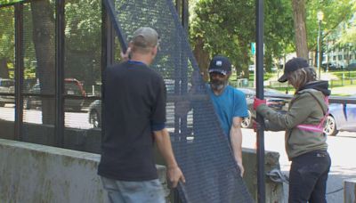 Protective fence comes down outside Portland's federal courthouse