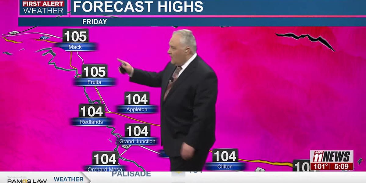 FIRST ALERT: Grand Junction could break 104 degrees for only the 30th time in 133 years