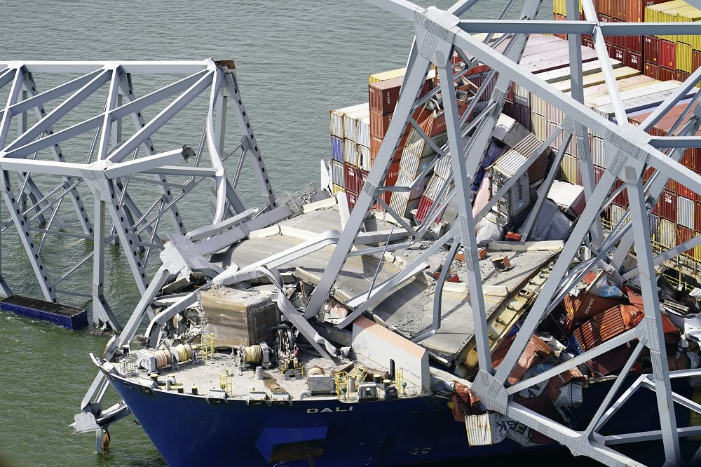 Salvage crews prepare to clear Key Bridge span from ship's bow in Baltimore - Maryland Daily Record