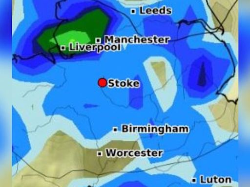 Latest Stoke-on-Trent forecast as Met Office issues six-hour weather warning