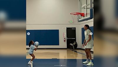 Candace Parker shares sweet photo with Bianka Bryant on basketball court: 'Legacy'