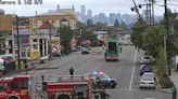 Downed powerlines cause street closure on Aurora Ave North