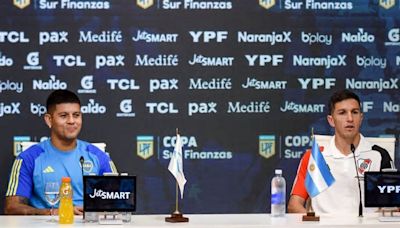 Boca vs River: Marcos Rojo y Nacho Fernández hablaron en conferencia de prensa