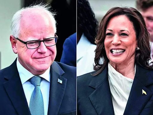 Kamala waltzes to the left by choosing progressive Tim Walz as running mate - Times of India