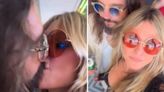 Heidi Klum flashes curves in lace look as she films steamy snog with hubby Tom