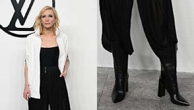 Cate Blanchett Poses in Chic Leather Boots at Louis Vuitton Women’s Pre-Fall 2024 Show