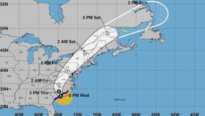 Maps show Tropical Storm Debby's path and forecast