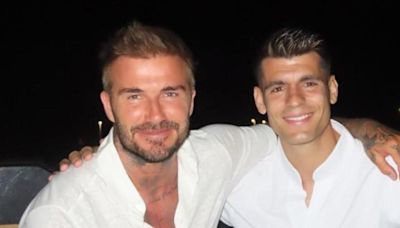 Álvaro Morata presume en redes del regalo que le ha hecho David Beckham