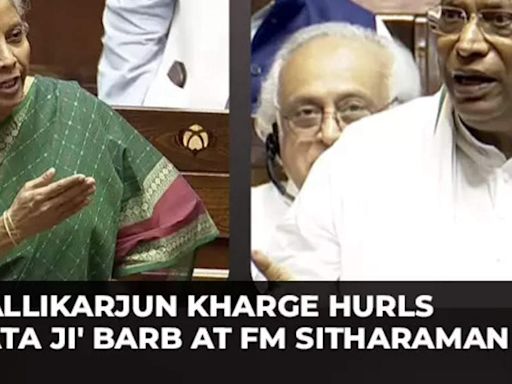 Mallikarjun Kharge hurls 'Mata ji' barb at FM Sitharaman; Jagdeep Dhankhar says ‘she’s your daughter’s age’