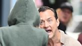 Jude Law appears furious while filming dramatic scenes in NYC