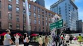One million flowers bring joy and color to New York's Meatpacking District