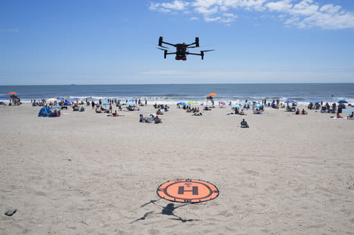 On NYC beaches, angry birds fight drones patrolling for sharks and struggling swimmers | ABC6