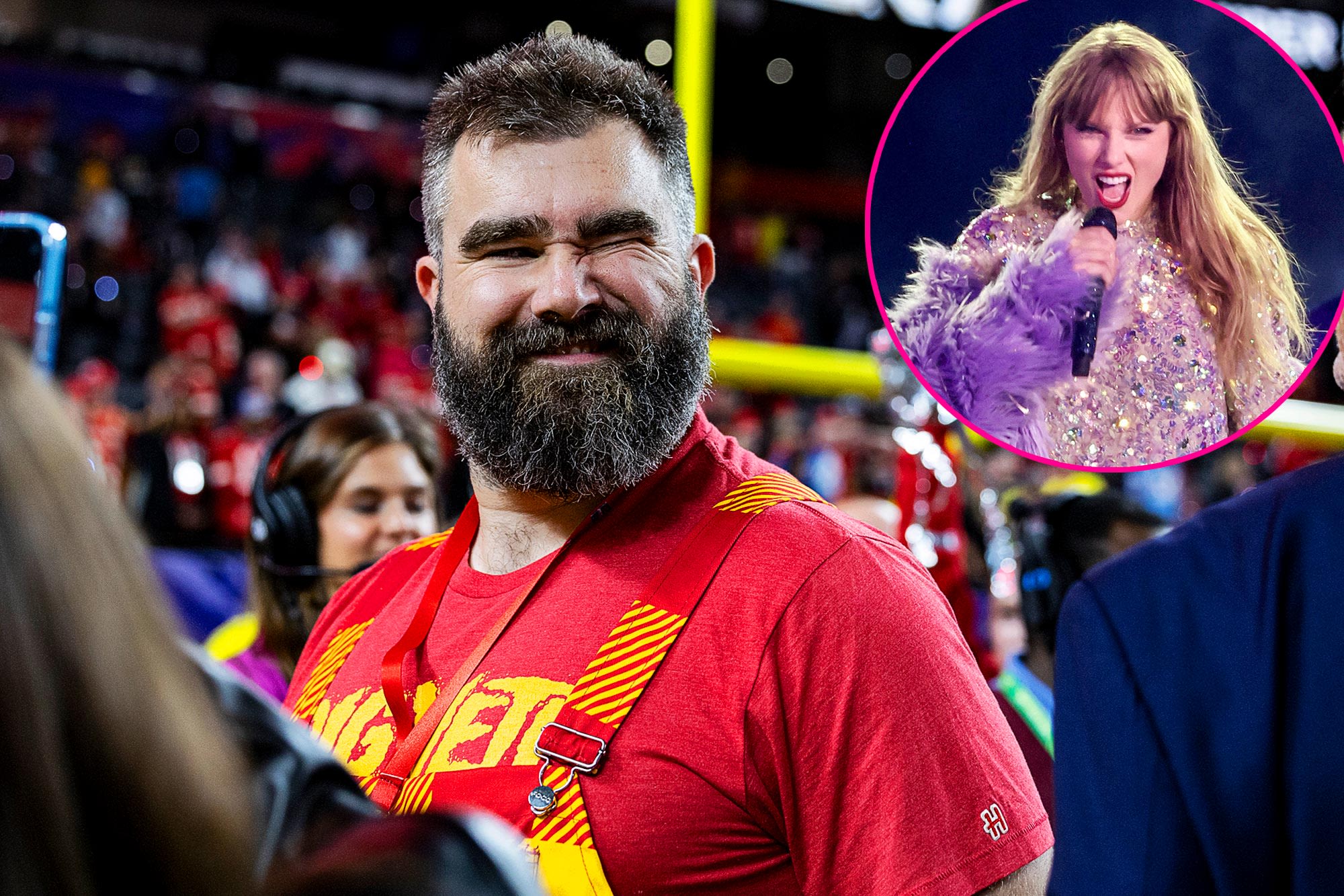 Jason Kelce Was ‘Tearing Up’ Watching Taylor Swift Hand Out the ’22’ Hat at London ‘Eras Tour’