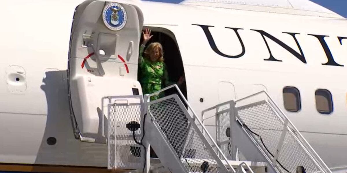 First Lady Jill Biden arrives in Portland