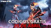 Free Fire | Códigos de hoy sábado 20 de abril de 2024: recompensas gratis