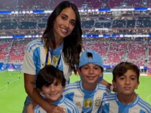 Lionel Messi's wife and kids attend Argentina's Copa America opener