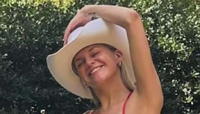 Kelsea Ballerini flashes toned abs in a red bikini on Fourth of July