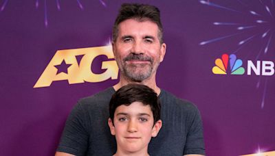 Simon Cowell's Son Eric, 10, Looks All Grown Up as the Duo Poses for Rare Photo at America's Got Talent Taping