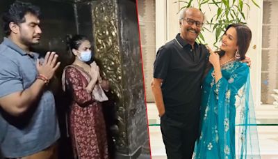 Rajinikanth's Daughter Soundarya Prayers For Thalaivar's Health At Shri Vadivudai Amman Temple