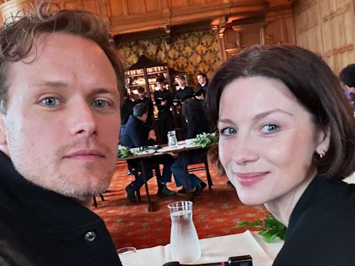 Caitriona Balfe and Sam Heughan share photos from final 'Outlander' table read