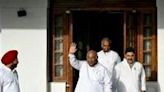 Mallikarjun Kharge, president of India's opposition Congress party, heads for talks after election results