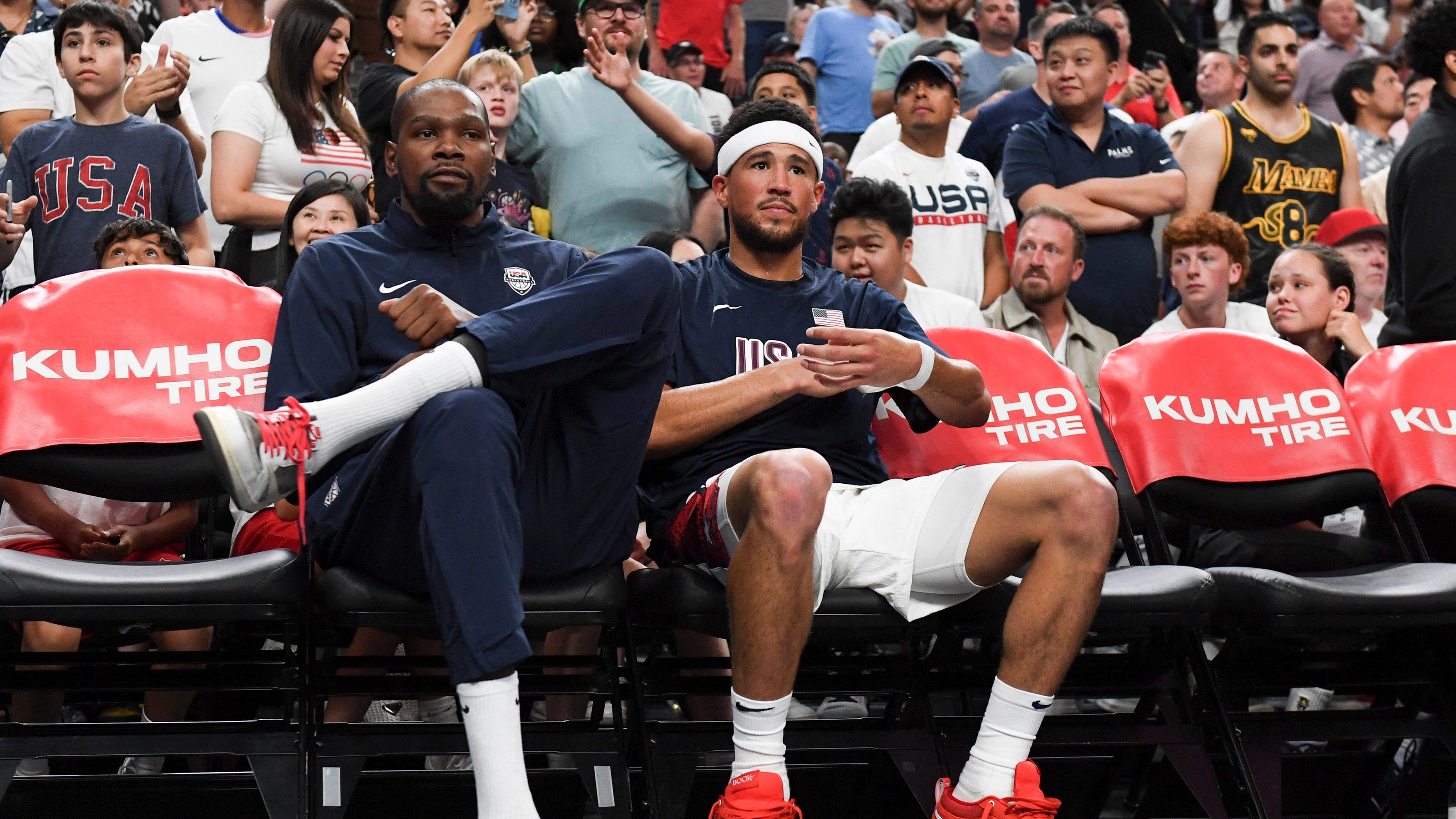 Devin Booker talks about communication, adjusting to the game at a Team USA event