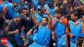 Irfan Pathan's unique celebration after India's WCL win sends Suresh Raina tumbling over - watch | Cricket News - Times of India