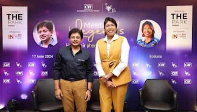 In pictures: Snehashish Ganguly and Jhulan Goswami discuss individual journeys; share advice for youngsters at The Park